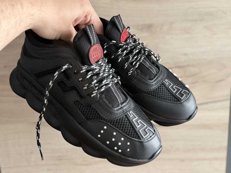 sneakers versace chain full black - orice marime disponibila - NOU