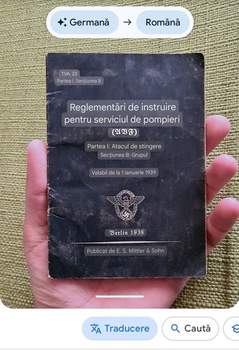 Carte Pompieri Nazista WW2 Germania Al Doilea Razboi Mondial Nazi SS