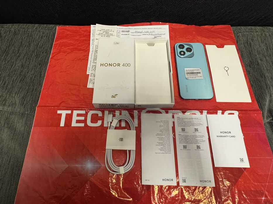ЧИСТО НОВ 256GB Honor 400 lite 5G Technopolis Гаранция до 2г. Green