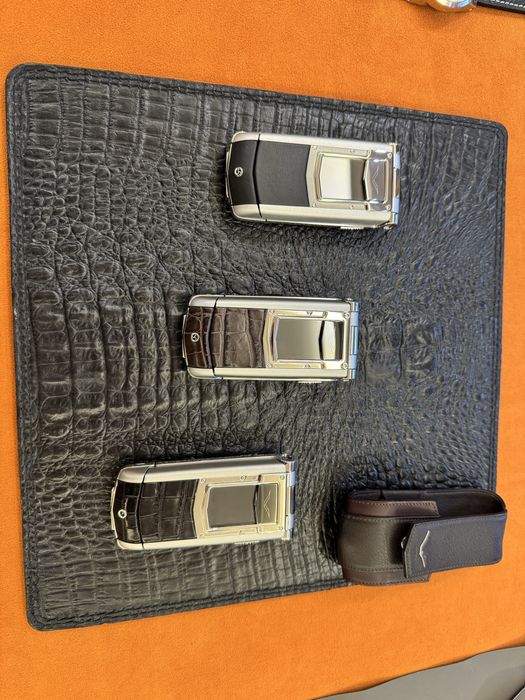 Vertu Constellation Ayxta Brown Alligator