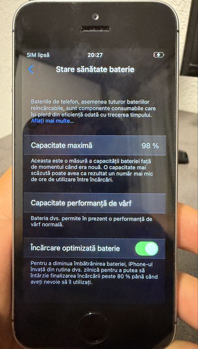 Iphone SE 16 Gb stare extrem de buna 98% baterie