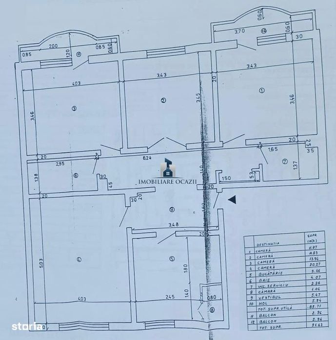 Apartament 4 camere Hol H Bld. Brancoveanu,