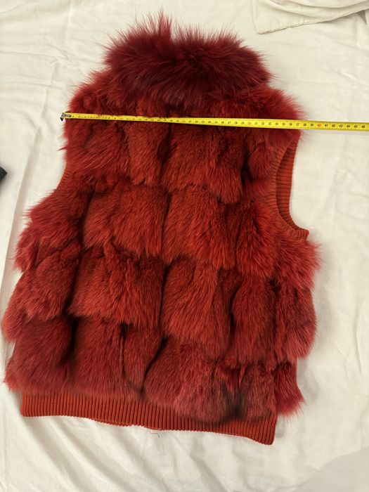 Vesta din blana naturala de vulpe S-M
