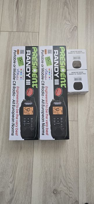 Statie radio CB portabila President RANDY III AM/FM + Dock desktop