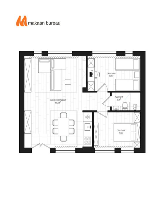 Дизайн квартир, домов и коммерции | Makaan Bureau