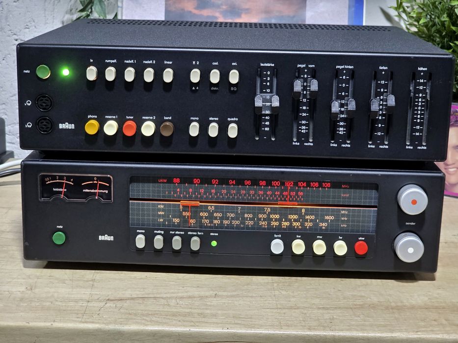 Sistem audio BRAUN ,preamplificator CSQ-1020,tuner  CE-1020,hifi retro