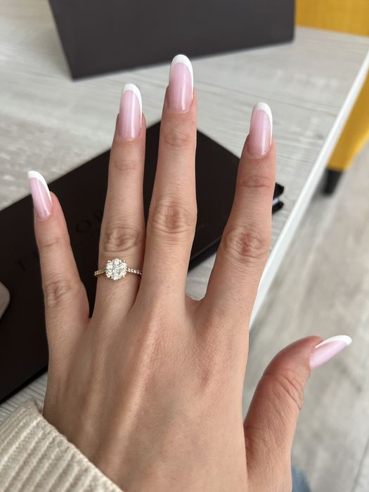 Inel de logodna Teilor din aur galben cu diamante