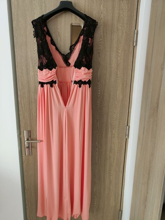 Rochie de ocazie ,nunta, botez, cu dantelă in partea de sus