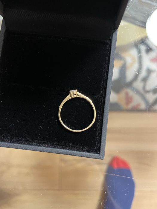 Inel de logodna aur 18k cu diamant , Coriolan, masura 50,5