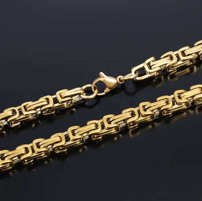 Масивна мъжка гривна изработена от медицинско злато