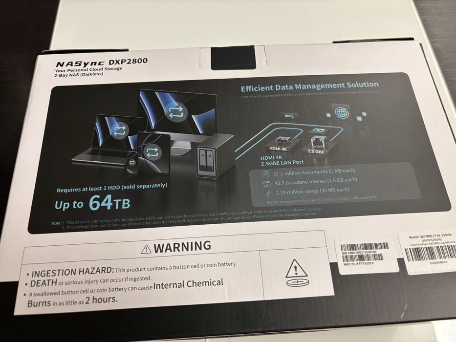 NASync DXP2800 up to 64tb sigilat