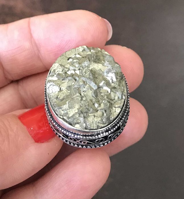 Inel Argint 925 cu Piatra Semipretioasa Pirita