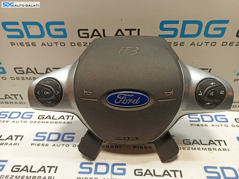 Airbag Volan Cu Comenzi Ford Focus 3 2010 - 2015 Cod AM5T-14K147-AA AM5T-14K147-BA AM51-RO42B85-BEW [L0062]