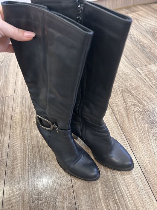 Ботуши естествена кожа с ток