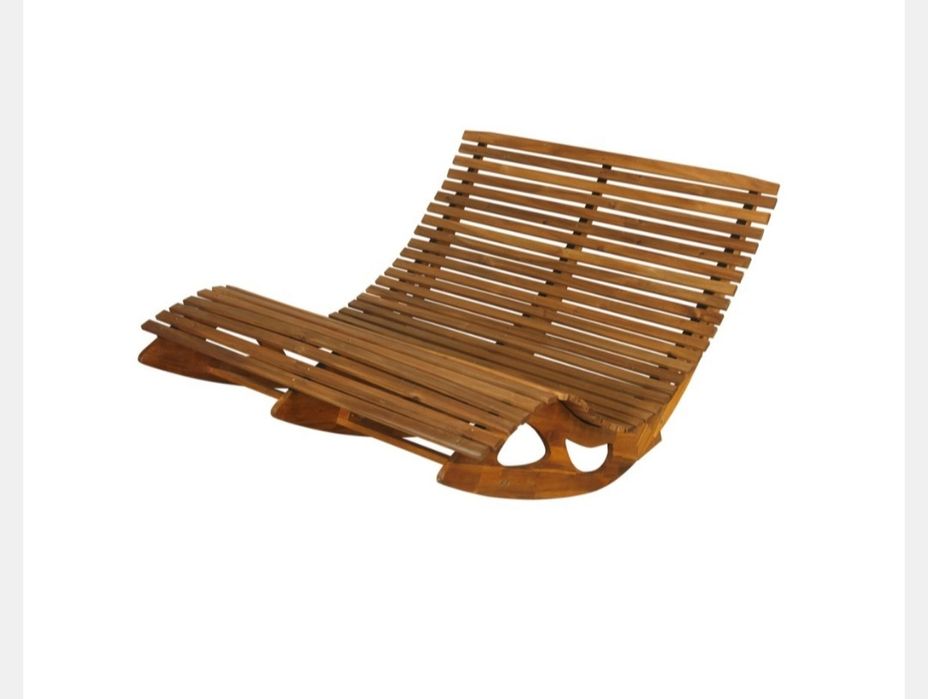 Șezlong dublu ergonomic, balansoar XXL, șezlong de saună din lemn