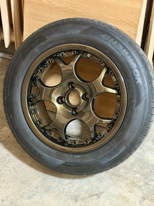 Jante aliaj MIM R15 4x100 + anvelope Hankook NOI 185/65/R15 Logan