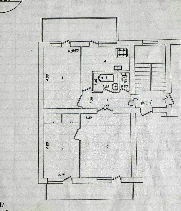 Продажа 3 комн. квартиры! Массив Куйлюк 3. Школа 263. Спецплан. 72м2