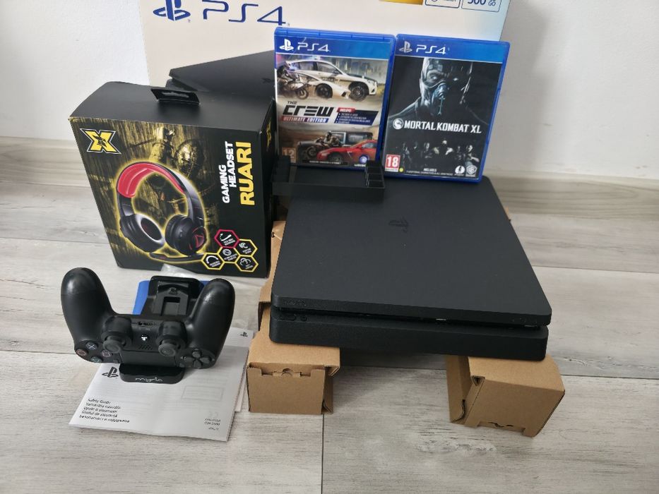 Ps4 Slim Impecabil + casti + 55jocuri