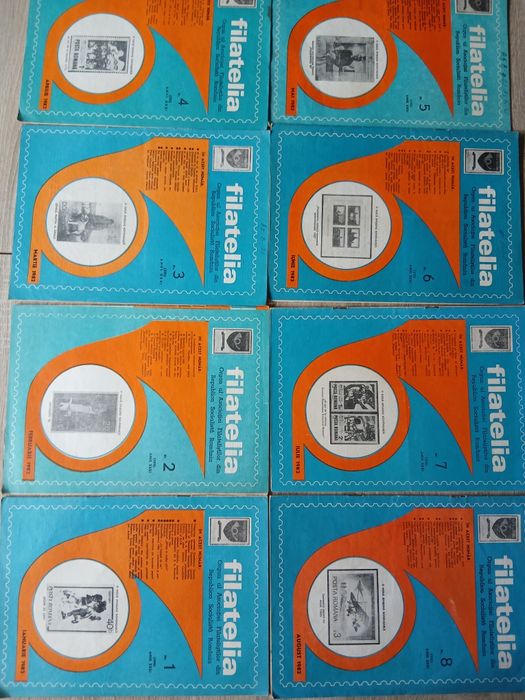 Filatelia colecție de 8 reviste rare