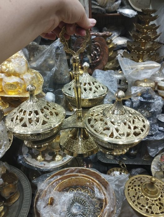 Посуда Чак Чук,Этажерки из Латуни Новые ,Чак Чук, шоколадницы