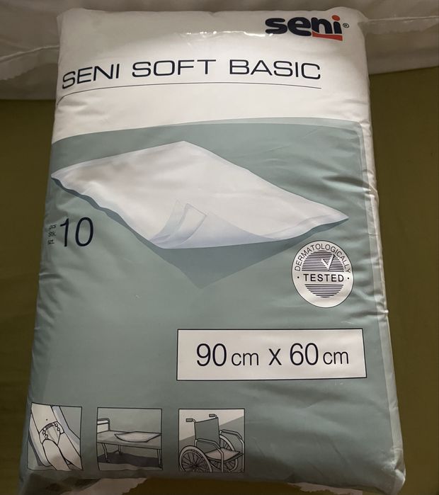 Vând Aleze Seni 90×60 Cm Soft Basic Igienice 10 Buc