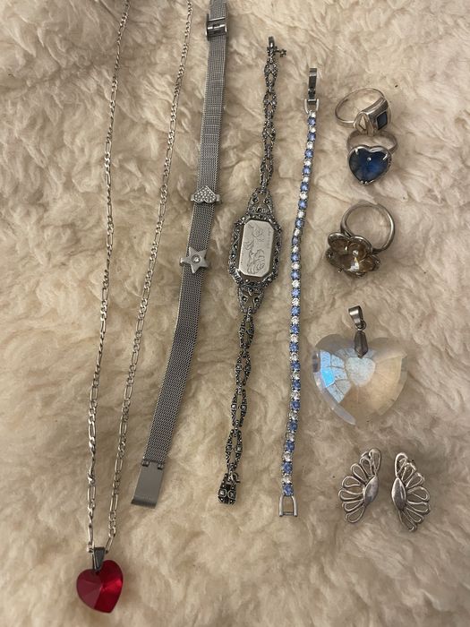 Сребърна гривна,пръстени Iris