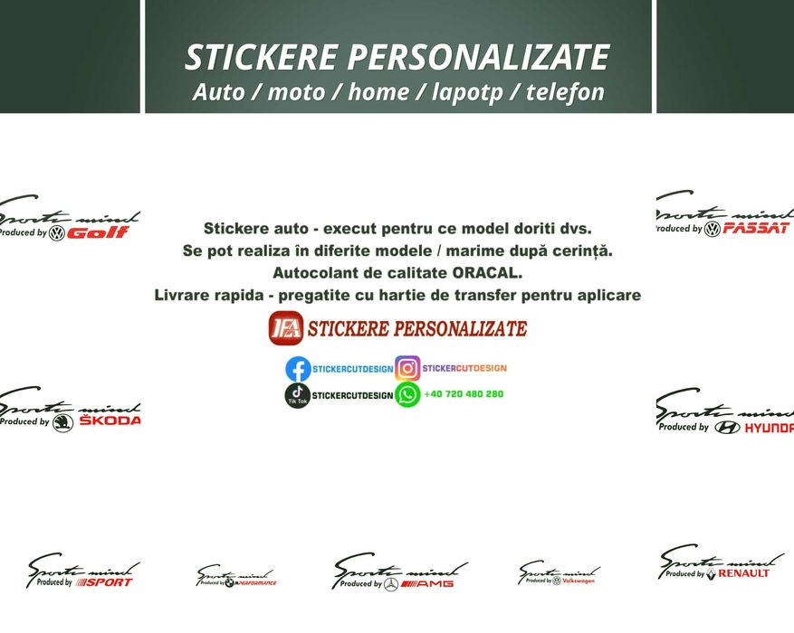 sticker decorativ auto personalizat