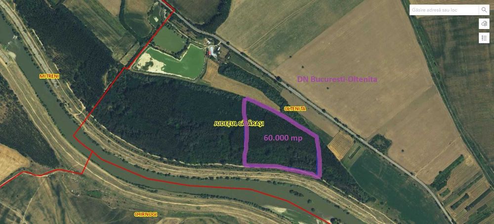 Teren extravilan (padure) de vanzare langa Mitreni, Calarasi