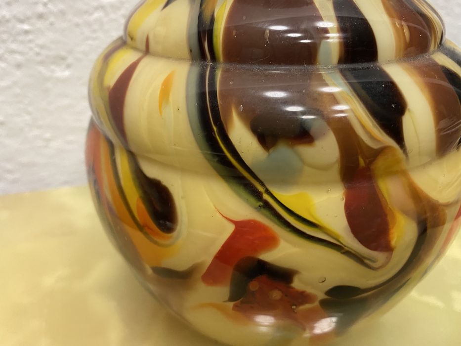 Стъклена ваза от Италия свещник