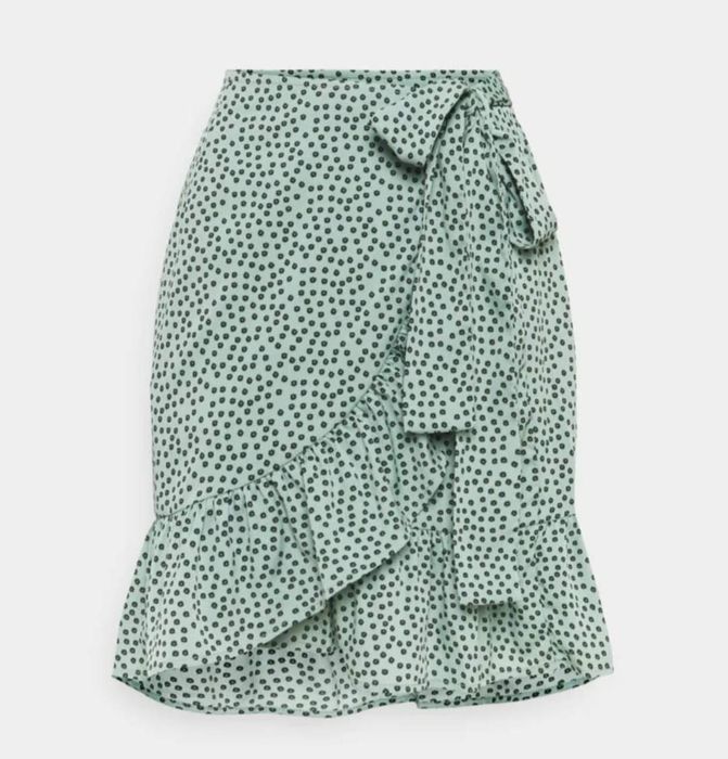 Fusta Wrap skirt, ONLY, Chinois green, noua, L insa potrivita si la M