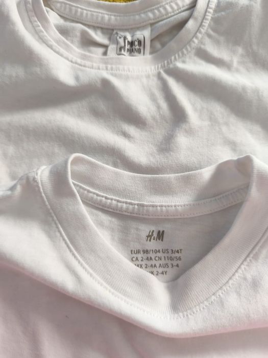 Pantaloni zara si bluze albe simple h&m 104