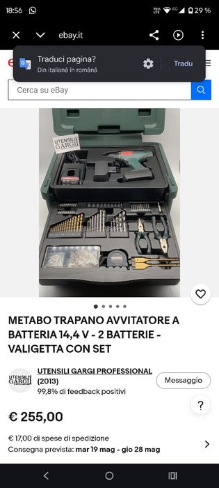 Trusă bormasină  Metabo