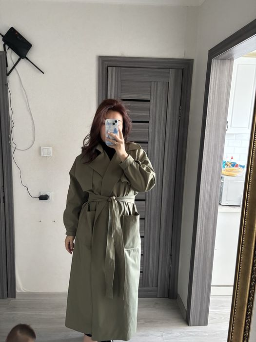Тренч цвета хаки