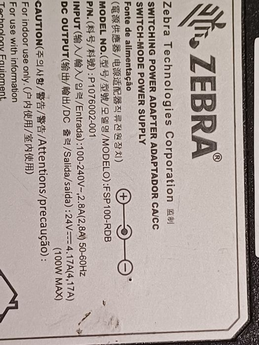 Alimentator Adaptor AC 24V 4.17A Alimentator adaptor 100W pentru Zebra ZXP3 GX420D GX420T GX430T GX43, 6.3x3.0mm