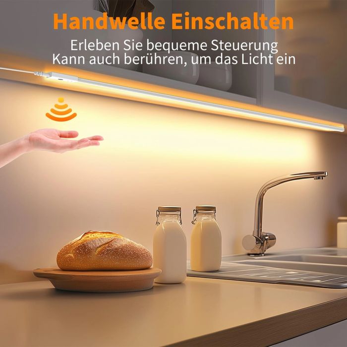 LED лампа за под шкаф, 2 броя 1 м димируема LED