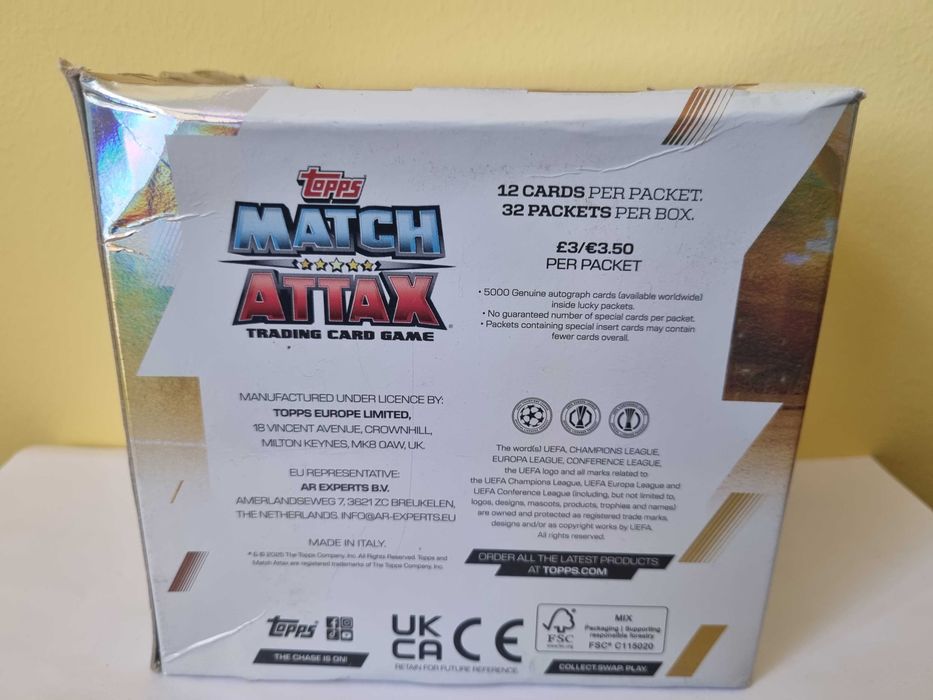 Panini Adrenalyn XL Premier League 2025 - 50 пакета. Фабрично запечатана кутия