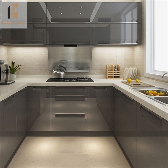 Кухонная мебель в стиле хай-тек и минимализм.