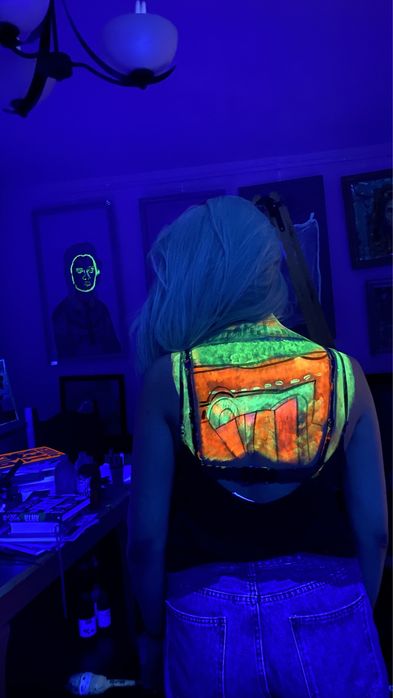 Pictura pe corp, profesional bodypaint, efect neon sau glow, uv