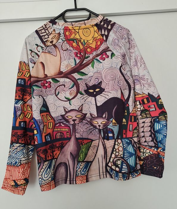 Bluza sic cu imprimeu pisici