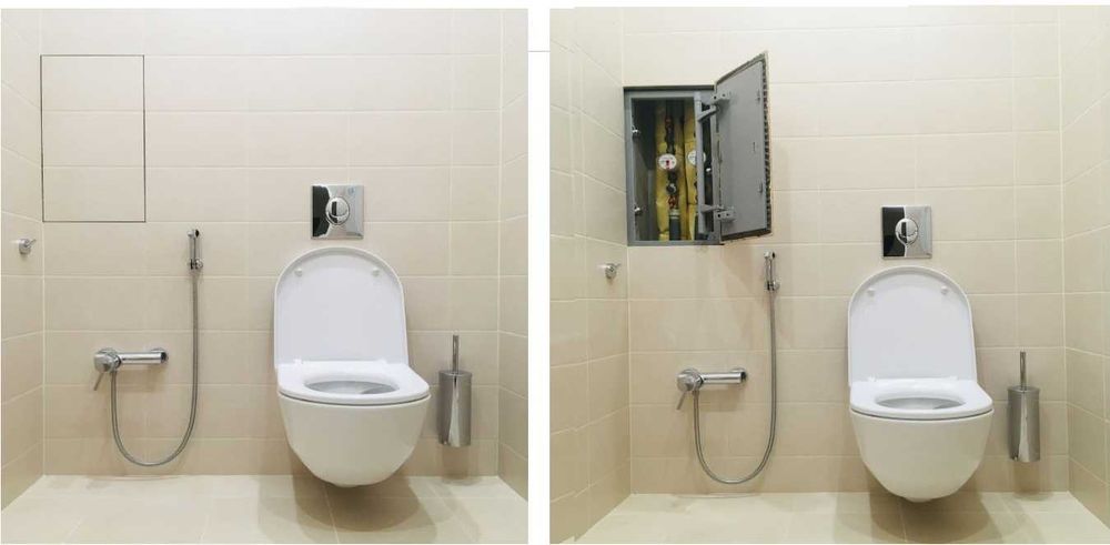 Люк ревизионный под плитку, материал - сталь. Производство - Россия.