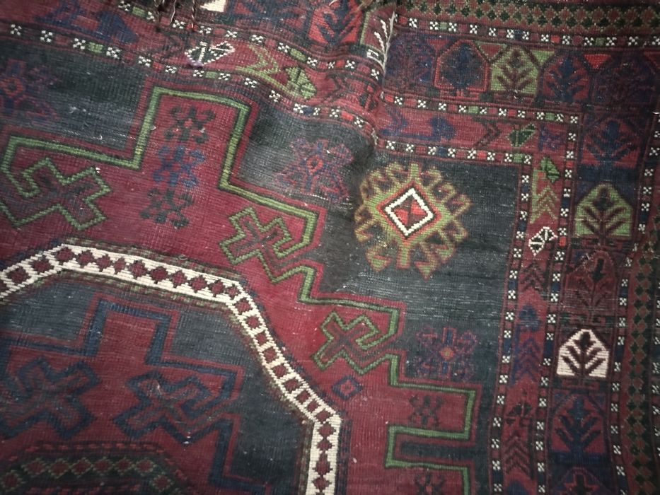 Ковёр кавказский. Старинный, ручной работы. Шерсть.