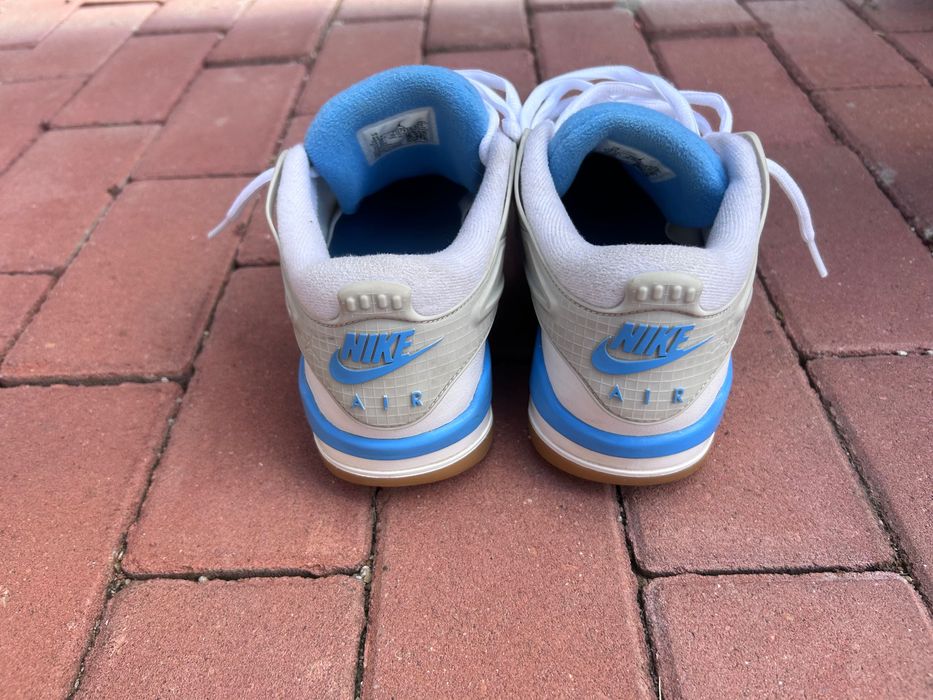 Air Jordan 4 RM Gri cu alb si albastru Mărimea 38