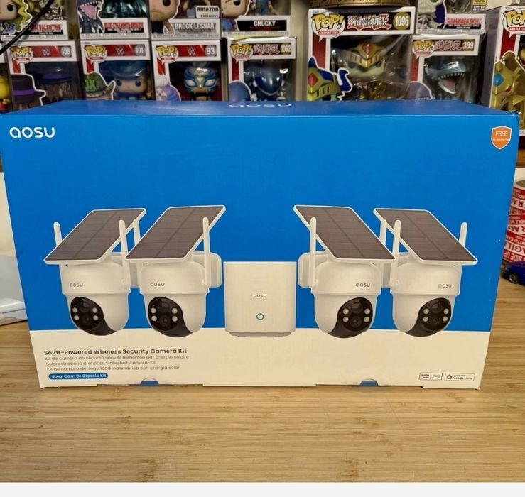 Kit cameră de securitate AOSU 360 cu alimentare solară