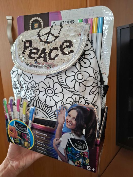 Раница за оцветяване с пайети Backpack Bag Reversible Sequins
