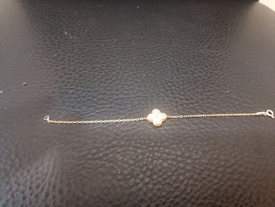 Позлатена сребърна гривна с родиево покритие