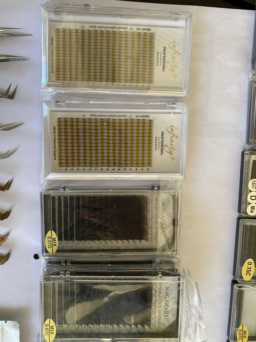 Принадлежности и консумативи за миглопластика,пинсети,мигли