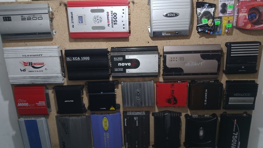 Subwoofer statie amplificator audio auto bass masina kit montaj rms