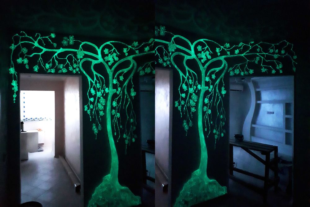 декор фосфорный светящийся интерьерный и наружный