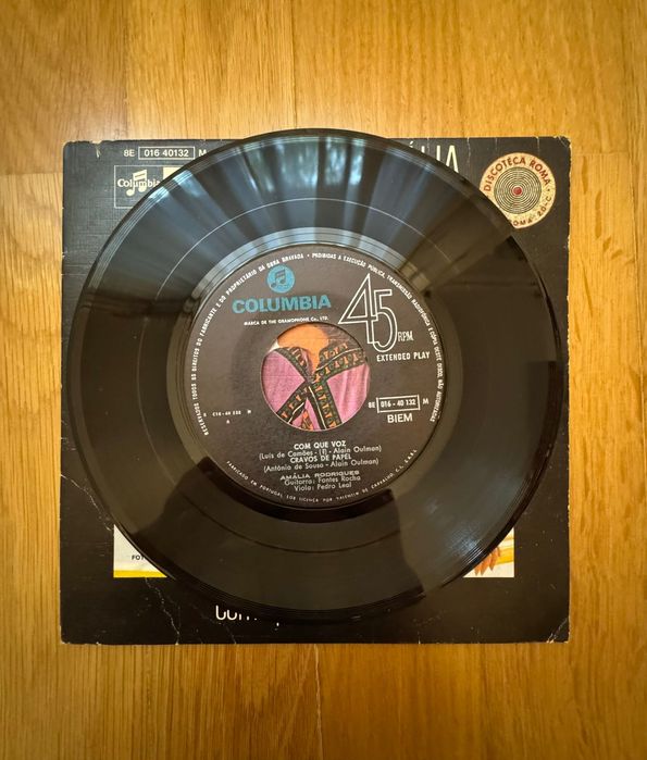 Doua viniluri EP de colectie cu autograf Amalia Rodrigues, 1976, foarte rare