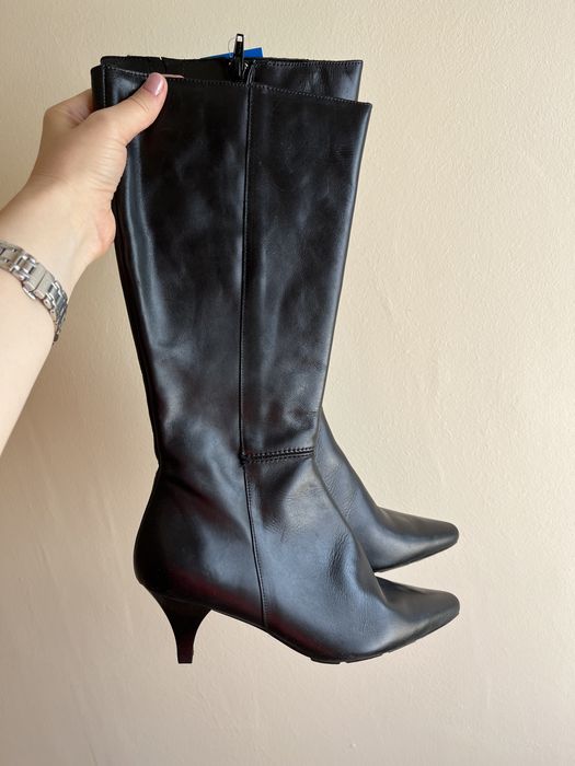 Cizme damă (cu toc, din piele)